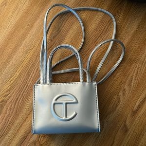 Small Telfar Silver Shopping Bag